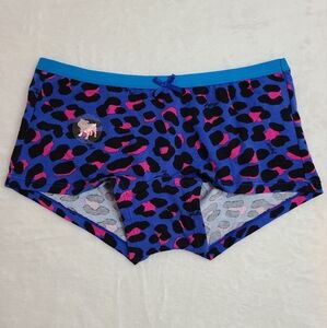 VTG Aero Classic Cotton Low Rise Boyshort Panty Size XS Leopard Print
